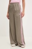 adidas Originals pantaloni de trening Pants culoarea bej, cu imprimeu, KD2294