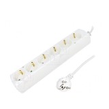 Prelungitor Schuko 6 Prize Alb 3x1,5mm2 16A