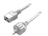 Cablu de alimentare 3x1,5mm2 CEE 7/7 (E/F) mufă,IEC C19 mamă PVC 5m gri