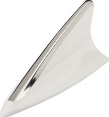 Antena decorativa auto tip coada de rechin autoadeziva alb