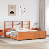 VidaXL Cadru de pat fără saltea, maro ceruit 200x200 cm lemn masiv pin