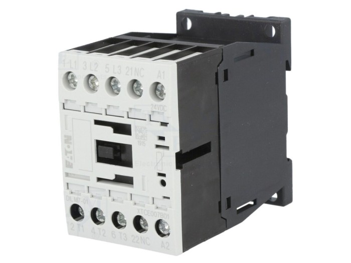 Contactor 3P NO, 24V DC, 7A