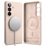 Husa MagSafe pentru Samsung Galaxy S26 Plus S947, Ringke, Silicone, Roz