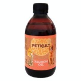 Ulei Somon Petkult 300ml pentru Caini si Pisici, Bogat in Omega 3, Piele si Blana Sanatoasa