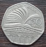 (S) MONEDA ANGLIA - 50 PENCE 2000, 150 ANI SISTEMUL BIBLIOTECILOR PUBLICE, Europa