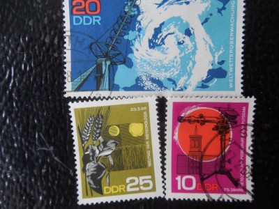DDR-OBSERVATORUL METEOROLOGIC POSTDAM-SERIE COMPLETA-STAMPILATE foto