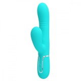 Vibrator Twinkled Tenderness Mariana, 4 in 1, Silicon, USB, Albastru, 22.6 cm