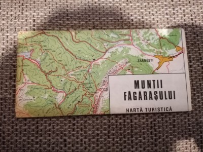 Harta Turistica MUNTII FAGARASULUI 1986 foto