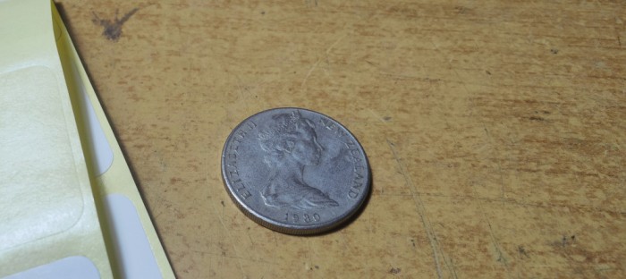Moneda 20 Cents New Zewland 1980 #A6189