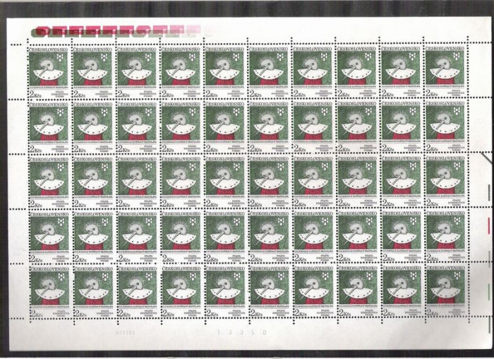Czechoslovakia 1991 Pinochio, 50 stamps in bloc, MNH J.5