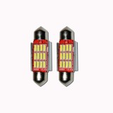 Set 2 x Bec LED 36mm SOFIT, 12LED, 12V, ALB, 4012