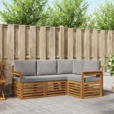 vidaXL Seturi de canapele cu pernă 4 pcs Gri natural și deschis 3374716