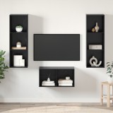 vidaXL Set dulap TV Stejar negru 37 x 37 x 107 cm Lemn compozit