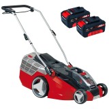 Einhell GE-CM 43 Li M PXC - Masina de tuns iarba cu 2 acumulatori Li-Ion 18 V 4 Ah 43 cm 63 l