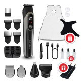 Aparat tuns premium 5 &icirc;n 1 pentru barbă și păr GDTLINE&reg;, contur precis, set complet de &icirc;ngrijire, pelerina barbierit, sablon barba, deal pentru cadou
