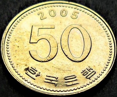 Moneda 50 WON - COREEA DE SUD, anul 2005 * cod 1905 foto