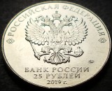 Moneda comemorativa 25 RUBLE - RUSIA, anul 2019 * cod 321 A = UNC, Europa