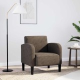 vidaXL Canapea scaun cu cotiere Gri &icirc;nchis 54 cm piele artificială