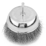 Perie cupa din otel 100 mm cu sarma &icirc;ncretita si tija de 6 mm Graphite