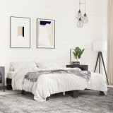 VidaXL Cadru de pat, negru, 150x200 cm, lemn prelucrat și metal