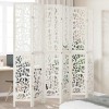 vidaXL Paravan cameră 6 panouri alb lemn paulownia 215x220cm, separator decorativ pliabil