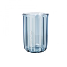 Cana de apa pentru clatit, flippy, pentru periuta de dinti, 200 ml, 10.4 x 7.3 cm, albastru transparent