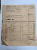 Factura emisa de Atlantic S.A.R. Filatura, Tesatorie de bumbac Galati 1948 / CD1P