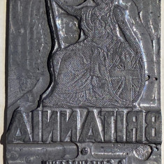 PLACA TIPOGRAFICA DIN ZINC,,ADEVARUL S.A.BUCURESTI-1937"/PIESA DE COLECTIE