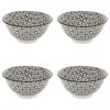 Set boluri, 4 piese, 690 ml, Portelan, Negru