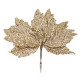 Flori Decorative de Crăciun Bej Bronz cu Glitter și Paiete (29 cm), CMCLASS
