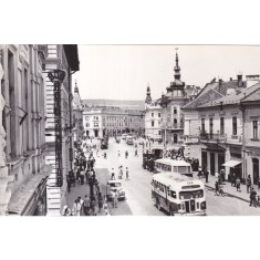 Cluj. Vedere din str. Dozsa spre str. Horea (necirculata)