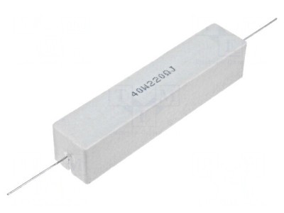 Rezistor Bobinat Ciment THT 330&amp;Omega; 40W foto