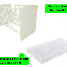 Patut Klups Karolina II Alb + Saltea 12 MyKids Confort GreatGoods Plaything