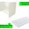 Patut Klups Karolina II Alb + Saltea Confort II 12 GreatGoods Plaything
