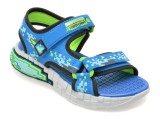 Cumpara ieftin Sandale SKECHERS albastre, MEGA-SPLASH 4K, din piele ecologica