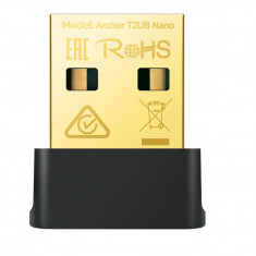 Adaptor wireless TP-Link, ARCHER T2UB NANO; AC600 Dual-band, USB 2.0; Bluetooth 4.2, Wireless Standards: EEE 802.11ac, IEEE 802.11a, IEEE 802.11n, IEE