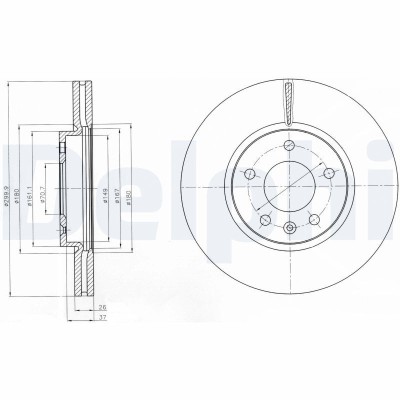 DELPHI BG4278C Disc frana foto