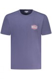 Cumpara ieftin Tricou barbati, cu mini imprimeu cu logo, Regular fit, Bleumarin, S