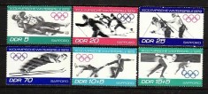 DDR 1971 - Jocurile Olimpice de iarna, sport, serie neuzata