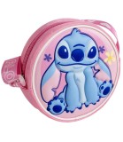 Geantă Rotundă Copii Stitch Cerda Poliester 16x14x3 cm
