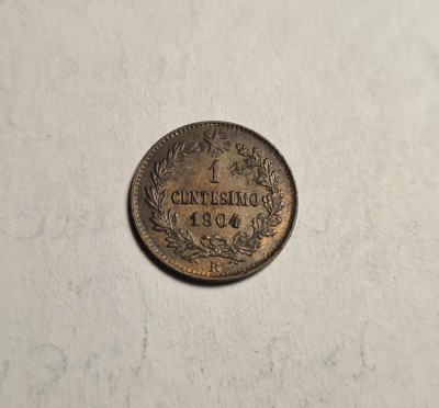 Italia 1 Centesimo 1904 Aunc Unc Piesa Frumoasa foto