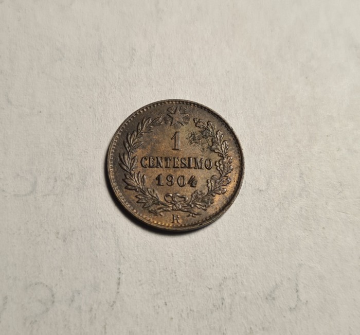 Italia 1 Centesimo 1904 Aunc Unc Piesa Frumoasa