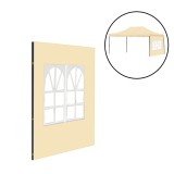 Foișor de grădină cu fereastră perete lateral prelată 3x4,5 m bej