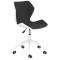 Scaun birou copii HM Matrix 3, stofa/piele ecologica, inaltime reglabila, rotire 360 ˚, roti pivotante, cadru metalic vopsit, 100 kg, negru/alb