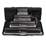 Set 4 gletiere profesionale, lama inox 0.4 mm, Premium Silver, 25, 40, 60, 80 cm, rola gletuit, geanta, Ergoplane, Olejnik