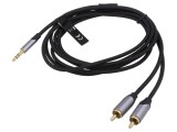 Cablu Audio Jack 3.5mm la RCA 2x Aurit 8m