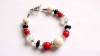 Bratara cristal de stanca, coral alb, howlite si onix, bratara femei 32153