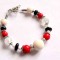 Bratara cristal de stanca, coral alb, howlite si onix, bratara femei 32153