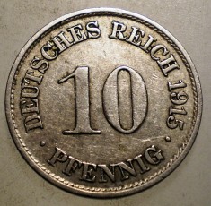 1.456 GERMANIA WWI 10 PFENNIG 1915 A foto