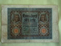 100 Mark / Marci 1920 GERMANIA / 1 foto
